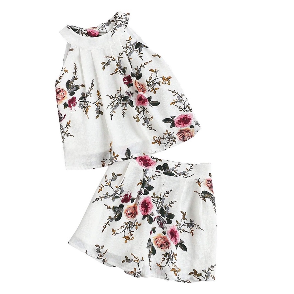 SHEIN FLORAL PRINT SHORT SET
